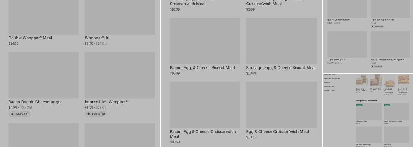 Burger King Menu