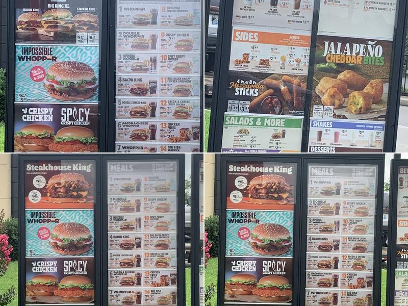 Burger King Menu