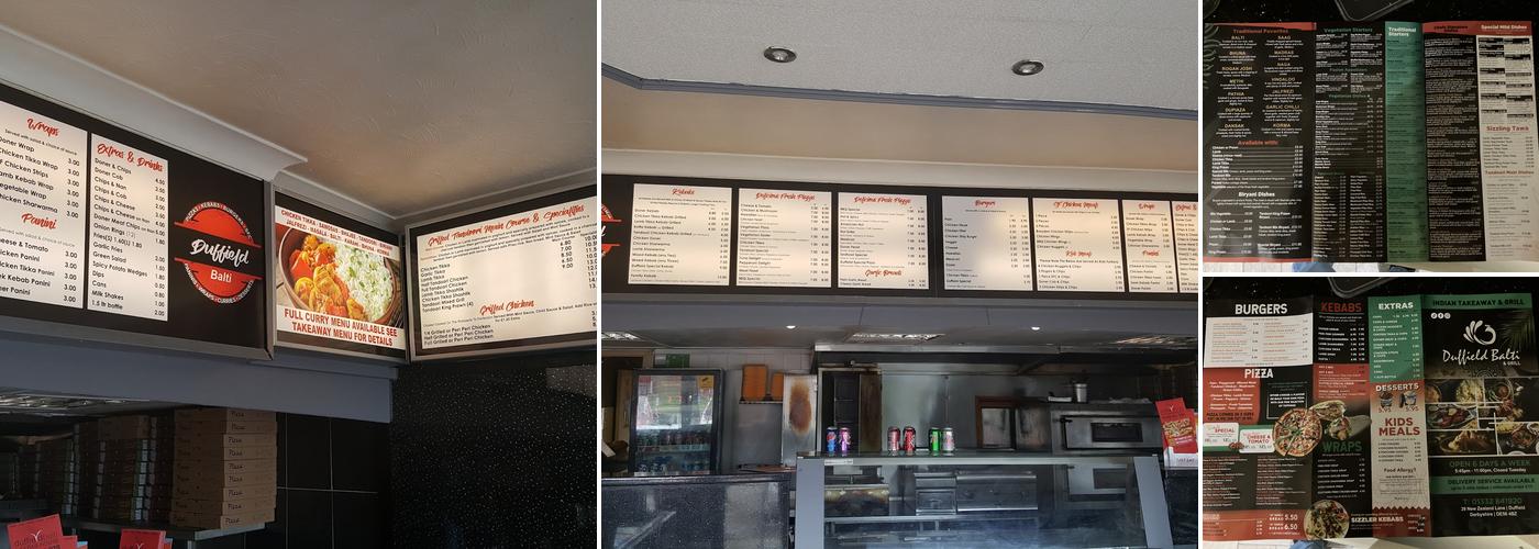 Duffield Balti & Grill Menu