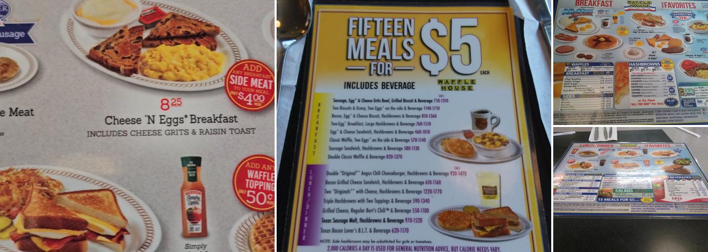 Waffle House Menu