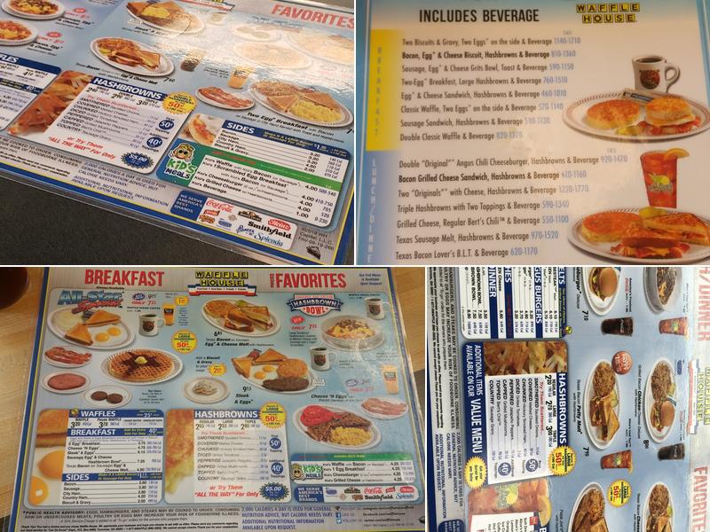 Waffle House Menu