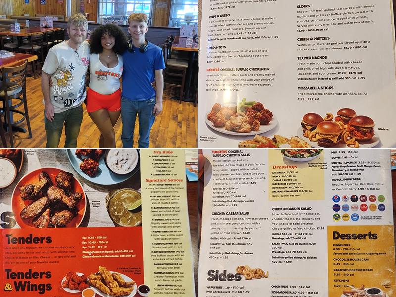 Hooters Menu