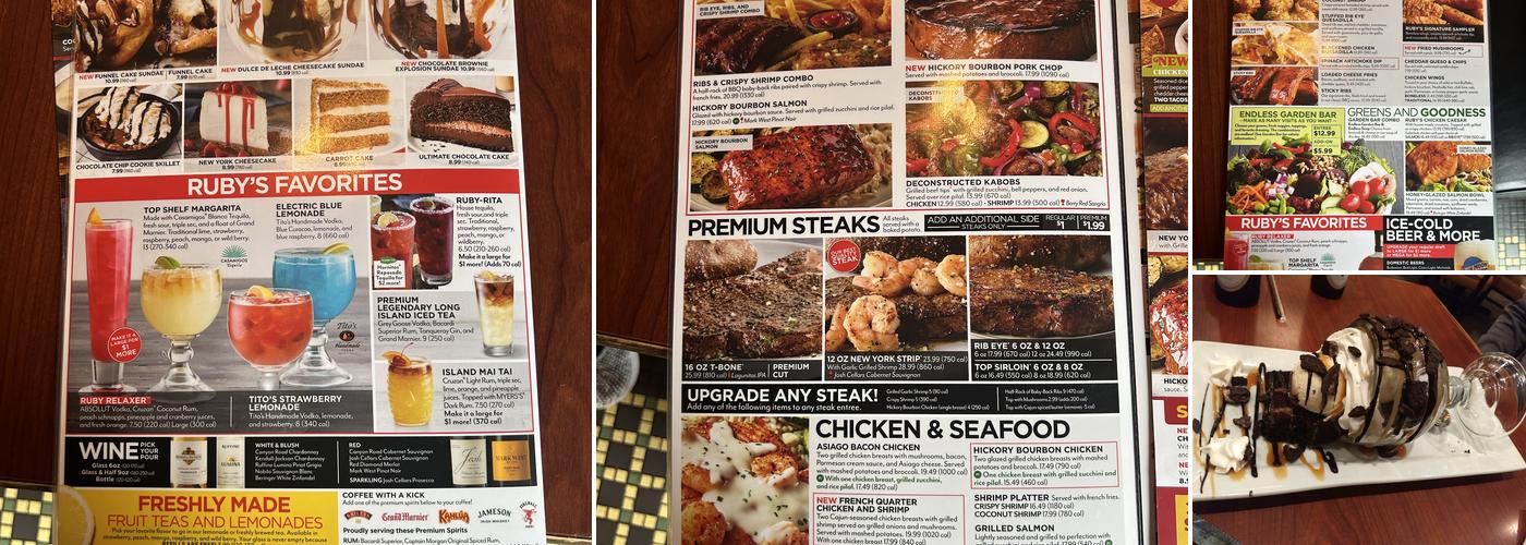 Ruby Tuesday Menu