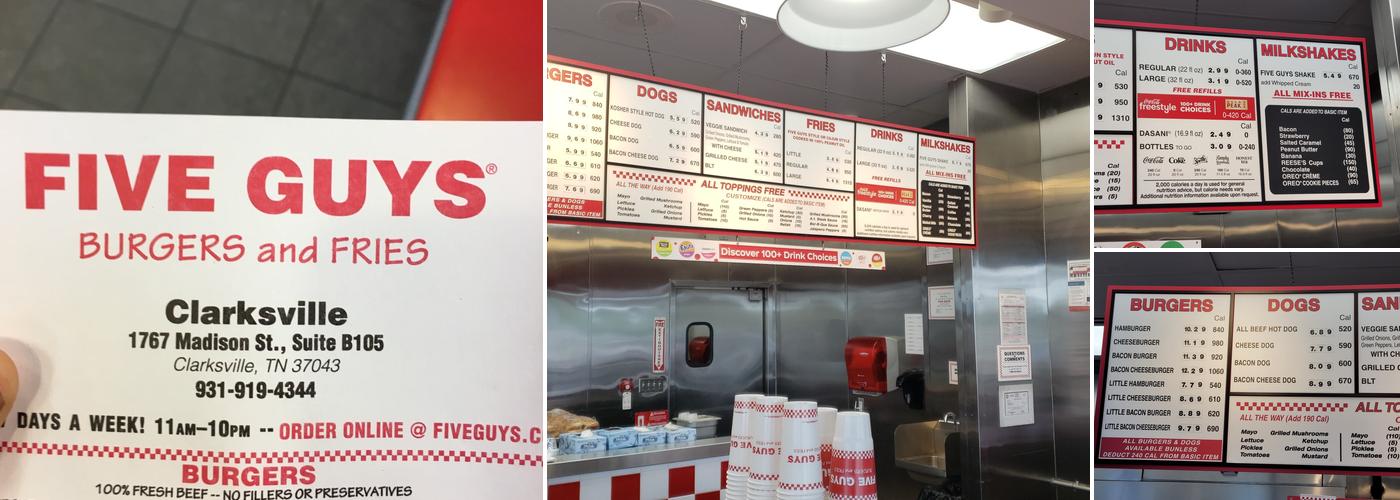 Five Guys Menu