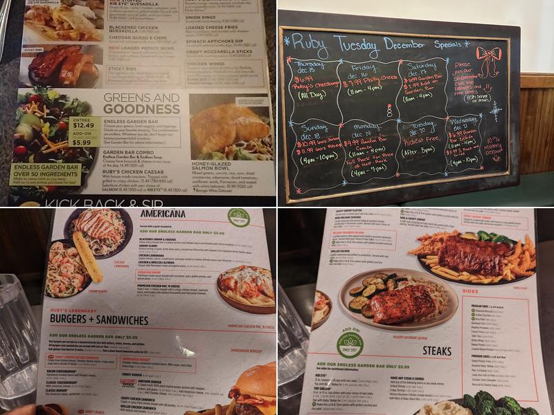 Ruby Tuesday Menu