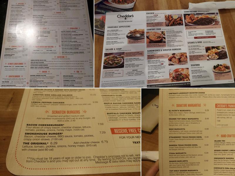 Cheddar's Scratch Kitchen Menu