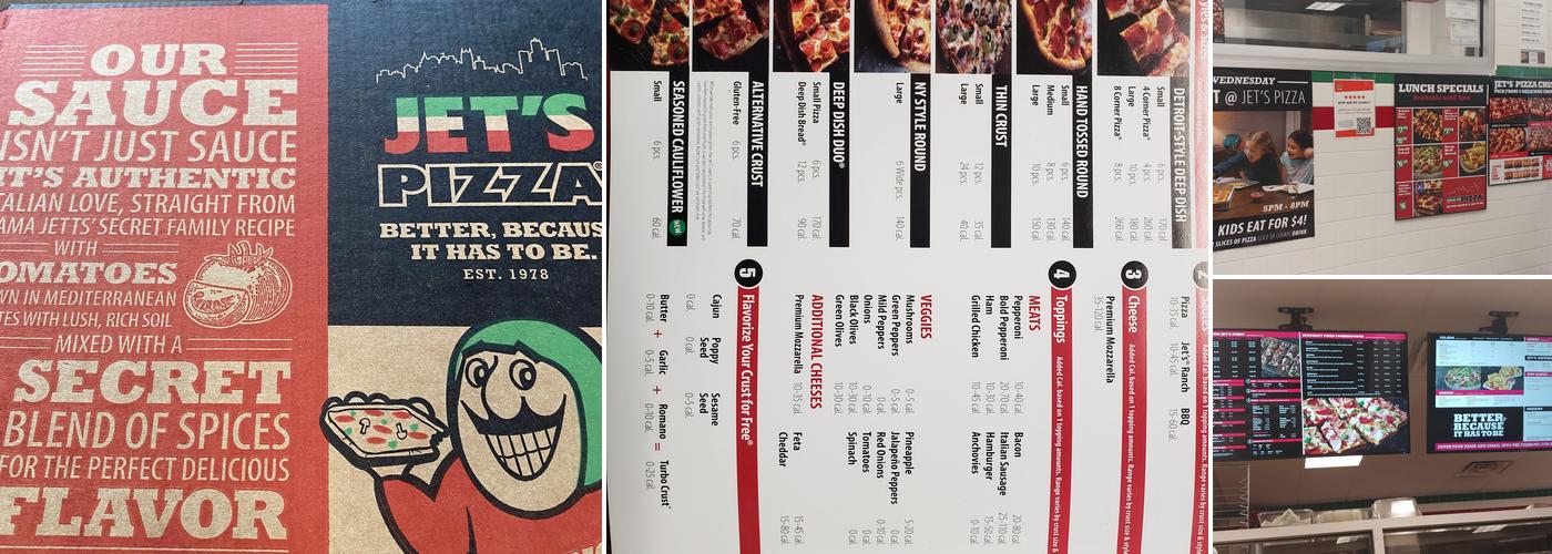Jet's Pizza Menu