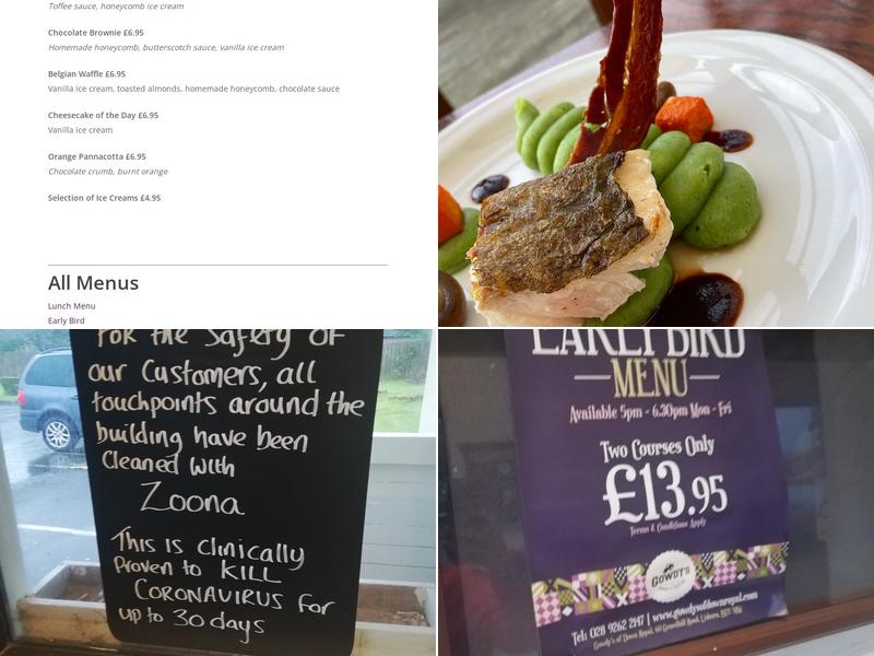 Gowdy's of Down Royal Menu