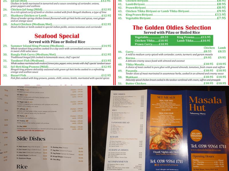 Masala Hut Menu