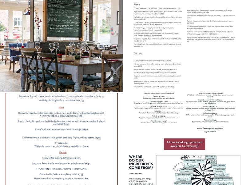 The Tickled Trout Menu