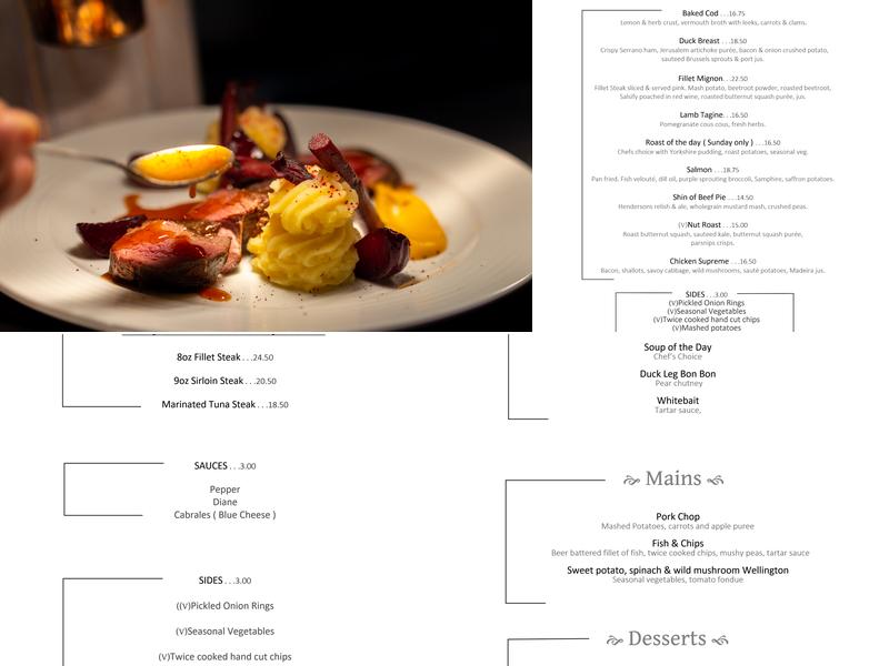 The Dore Grill Restaurant Menu