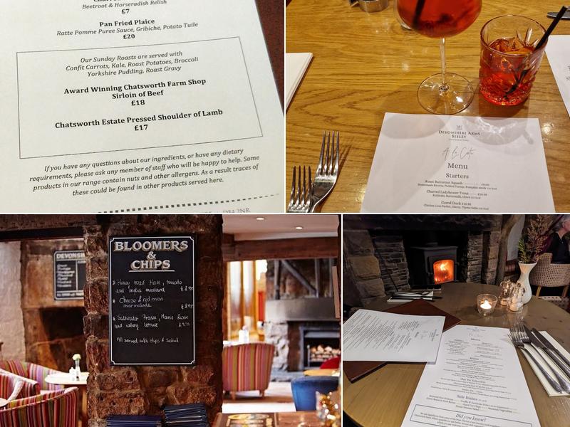The Devonshire Arms at Beeley Menu