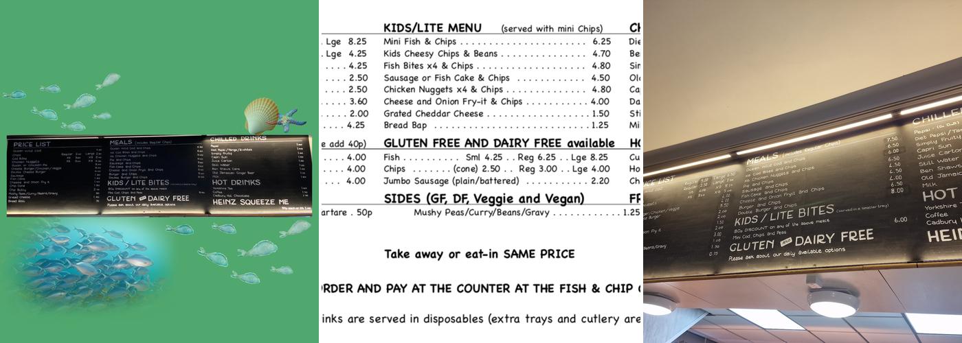 Tucker's Fish & Chips Menu