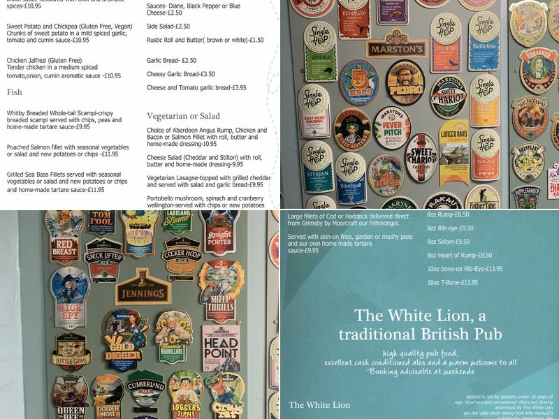 White Lion Starkholmes Menu