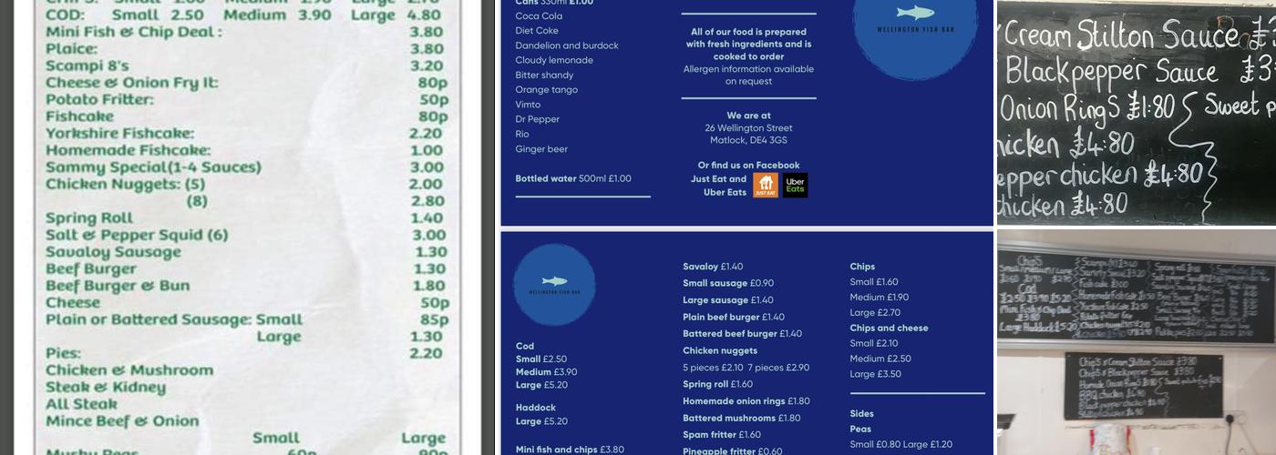 Wellington Street Fish Bar Menu