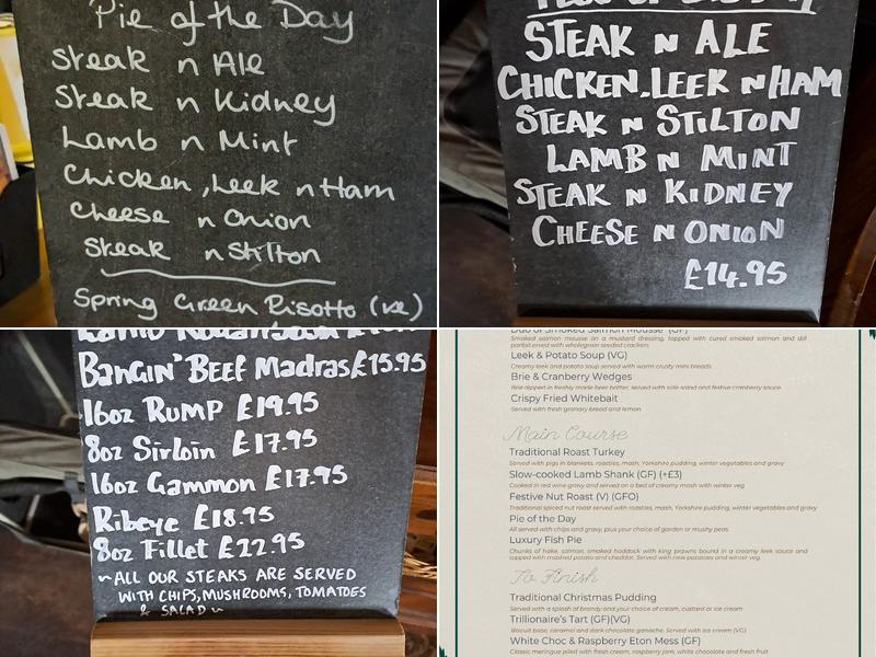 The Boat Inn Menu