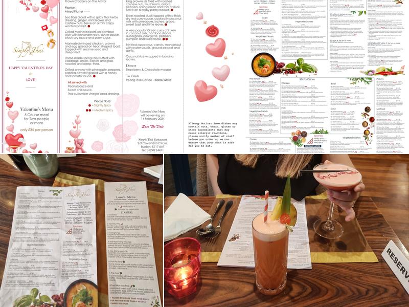 Simply Thai Restaurant Menu