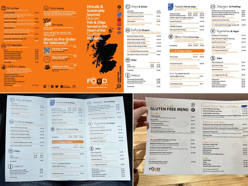 The Real Food Cafe Menu