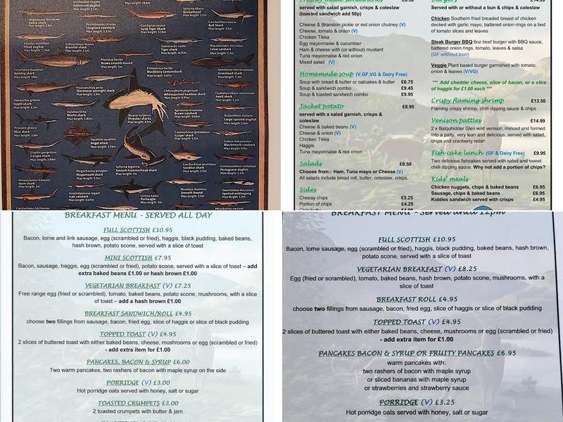 The Golden Larches Cafe and B&B Menu