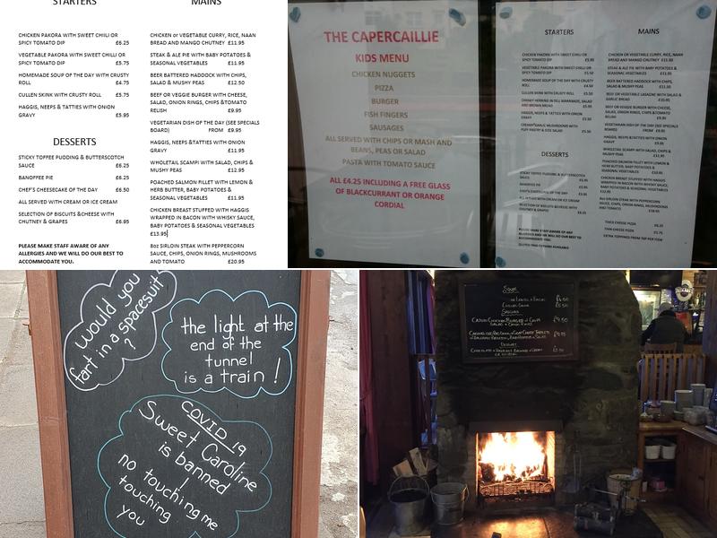 Capercaillie Restaurant and Bar Menu