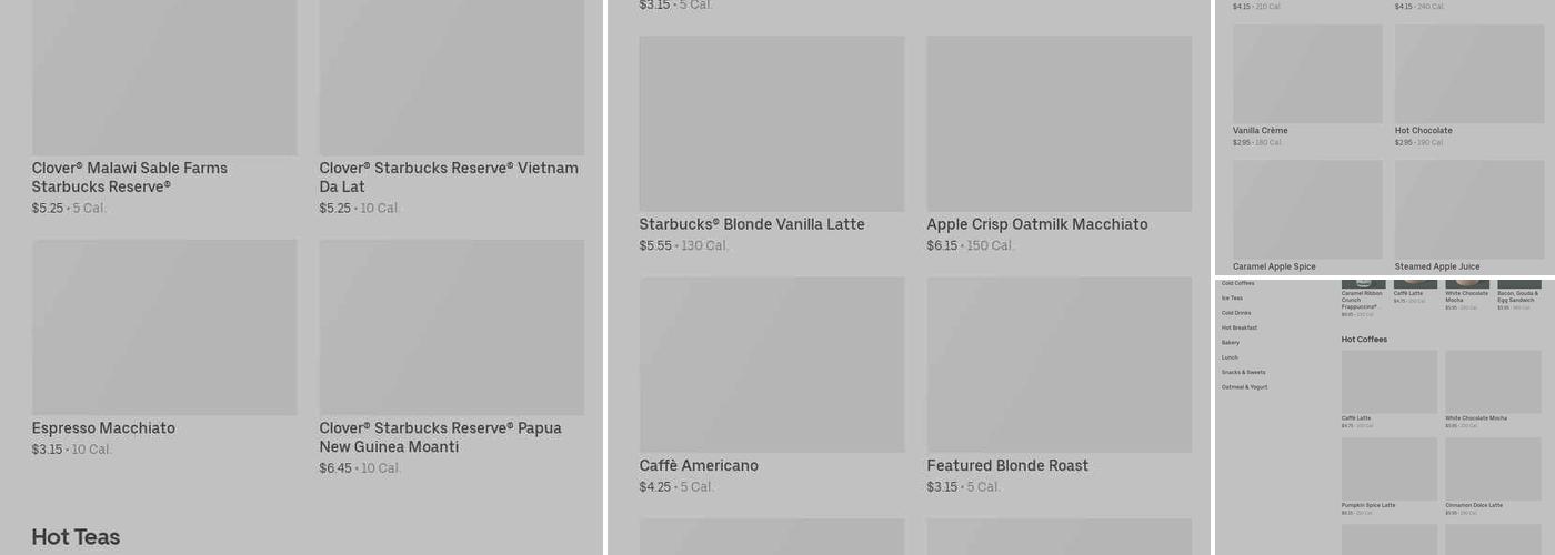 Starbucks Menu