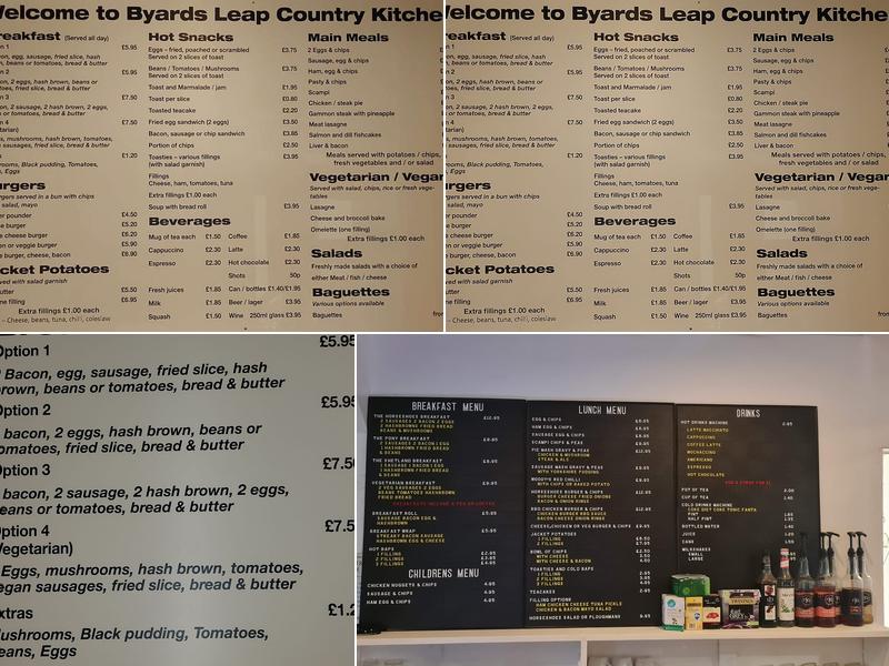 Byards Leap Country Kitchen Menu