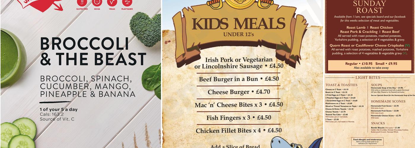 Market Square Cafe & Restaurant Sleaford Menu