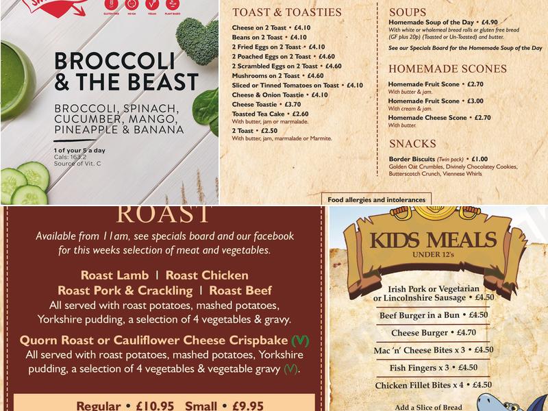 Market Square Cafe & Restaurant Sleaford Menu