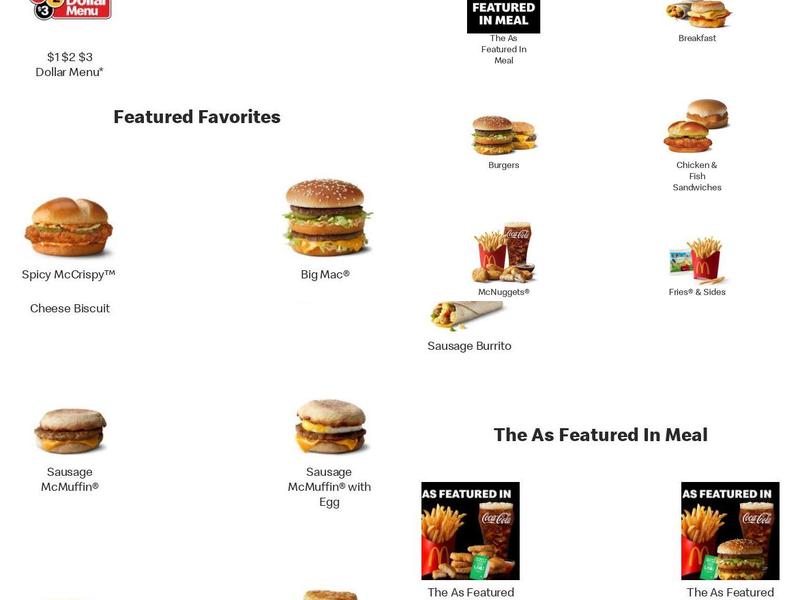 McDonald's Menu