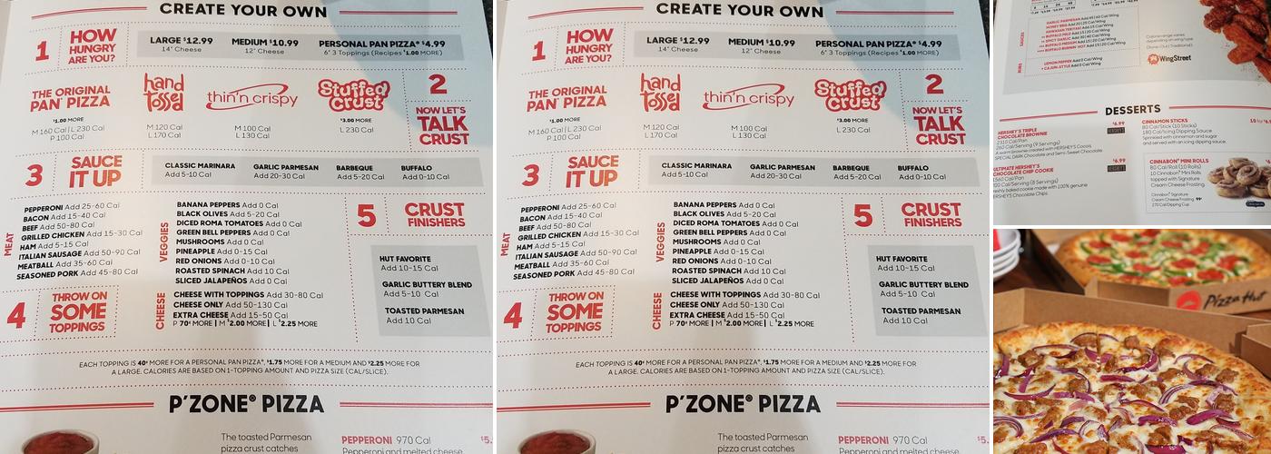 Pizza Hut Menu