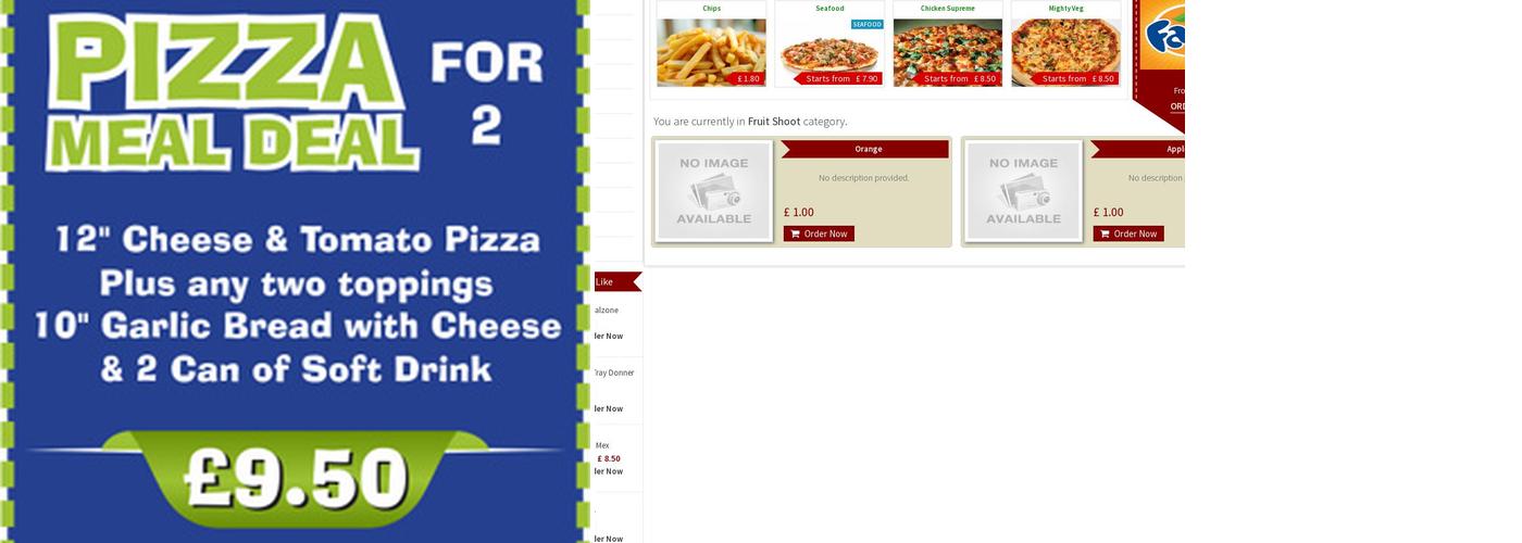 Pizza King Menu