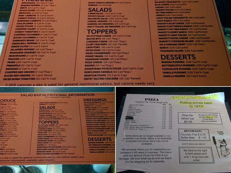 Pizza Hut Menu