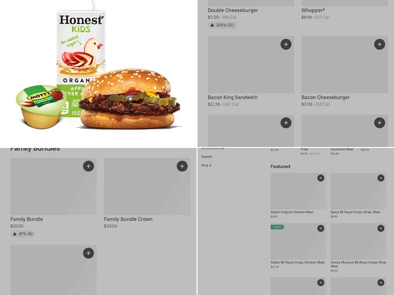 Burger King Menu