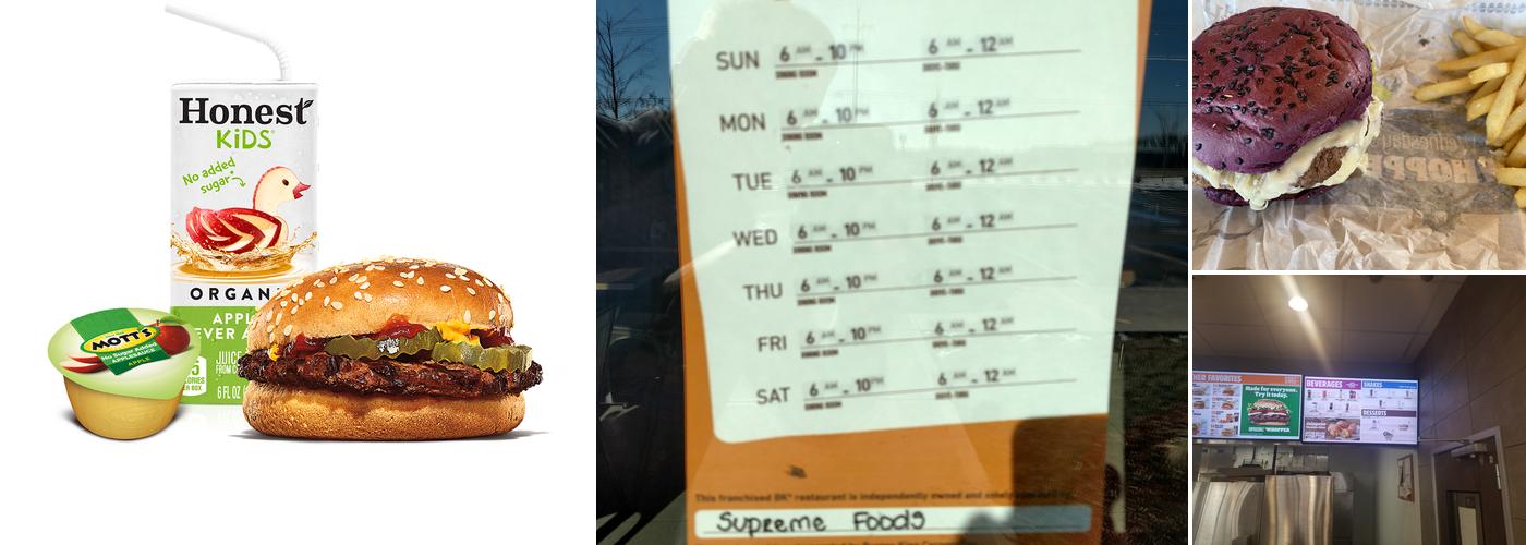 Burger King Menu