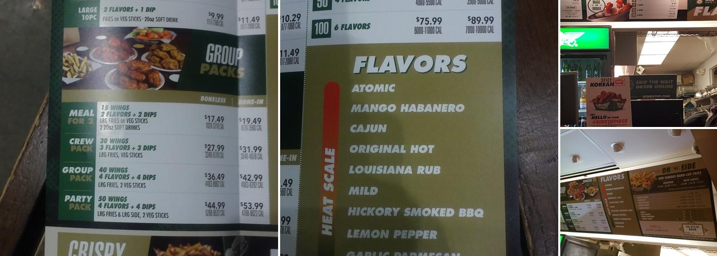 Wingstop Menu
