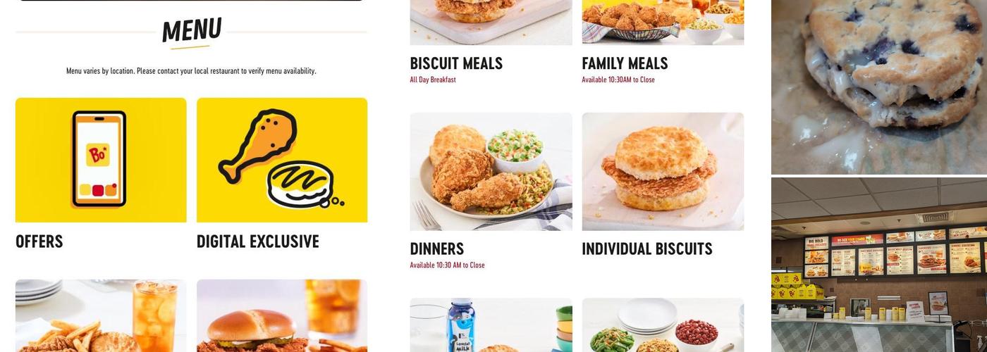 Bojangles Menu