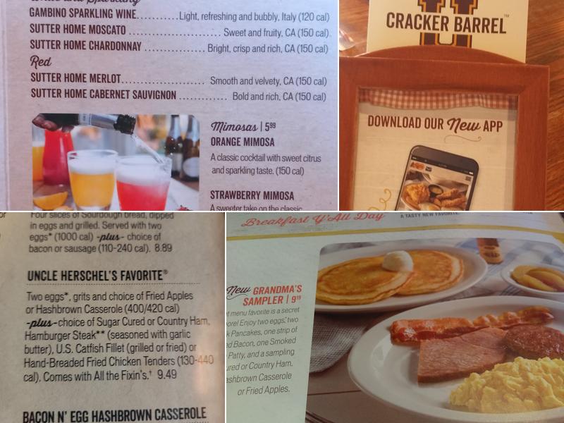 Cracker Barrel Old Country Store Menu
