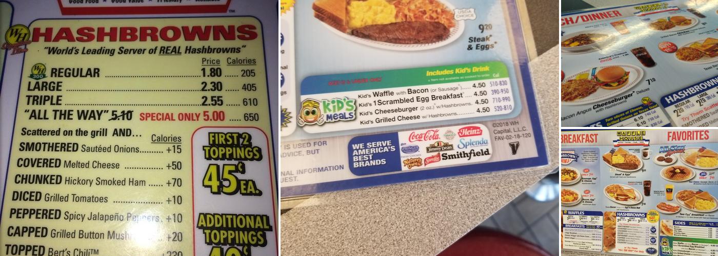 Waffle House Menu