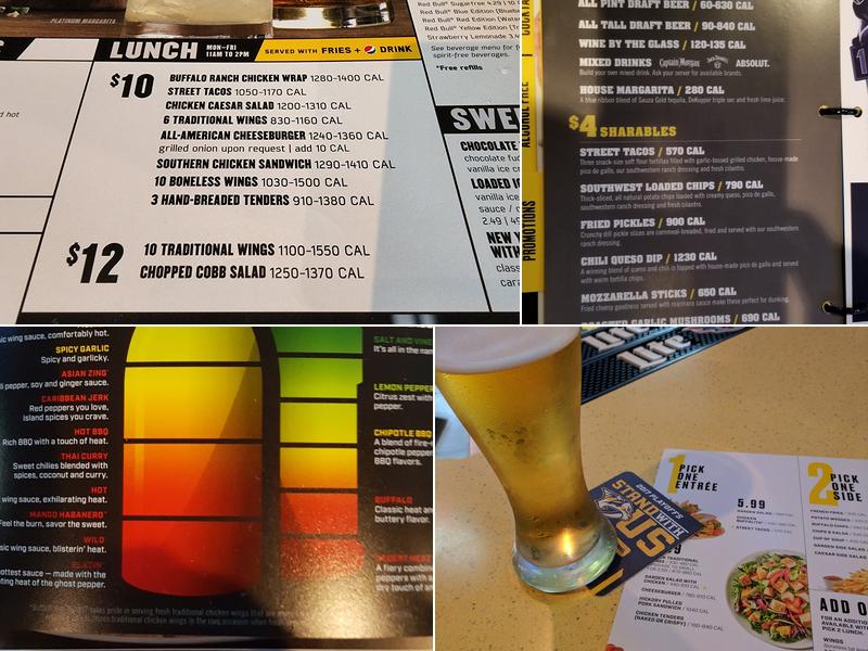 Buffalo Wild Wings Menu