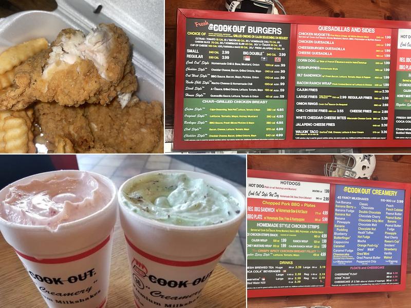 Cook Out Menu