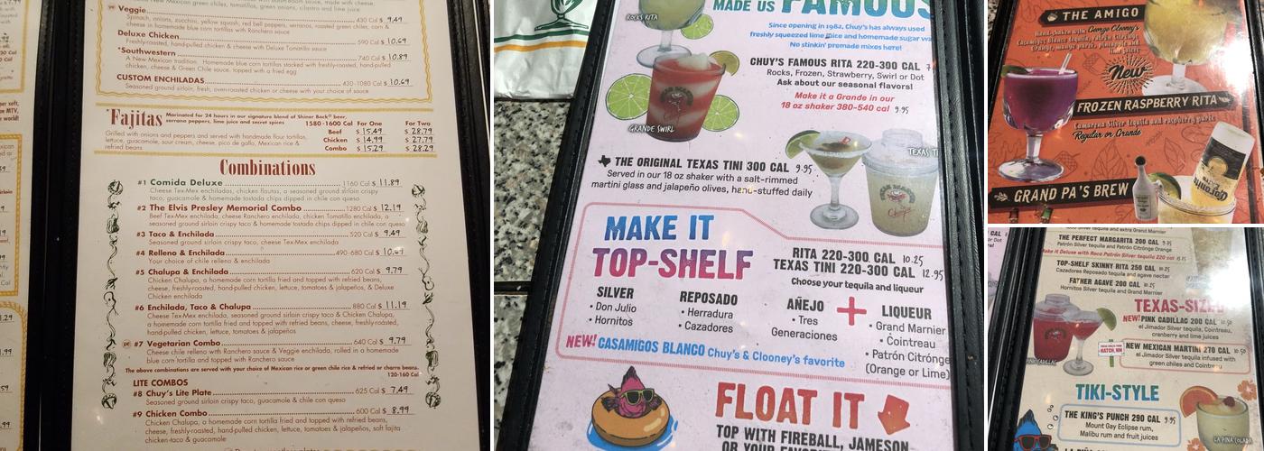 Chuy's Menu