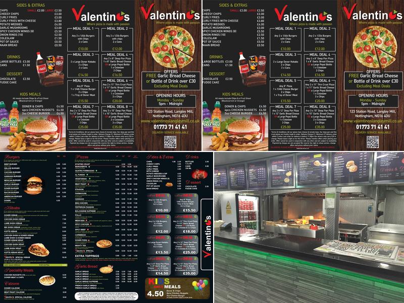 Valentinos Menu