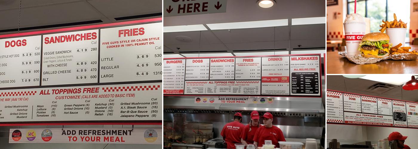 Five Guys Menu