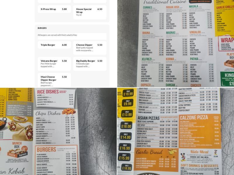 Pizza Xpress Menu