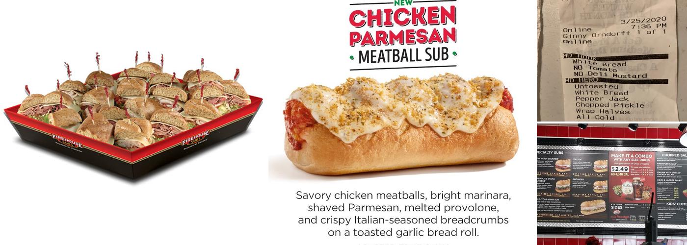 Firehouse Subs Murfreesboro Menu