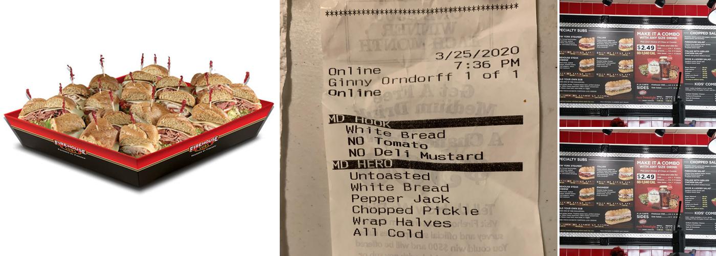 Firehouse Subs Murfreesboro Menu