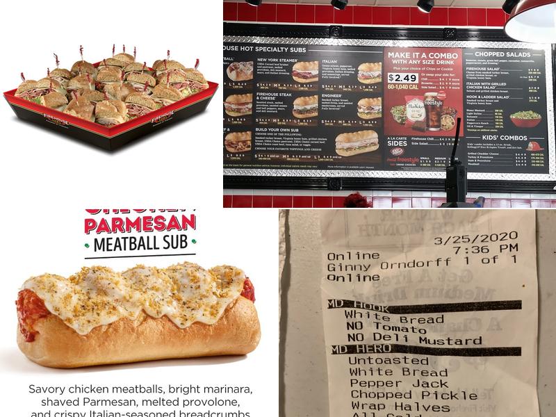 Firehouse Subs Murfreesboro Menu