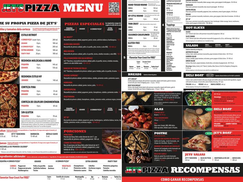 Jet's Pizza Menu