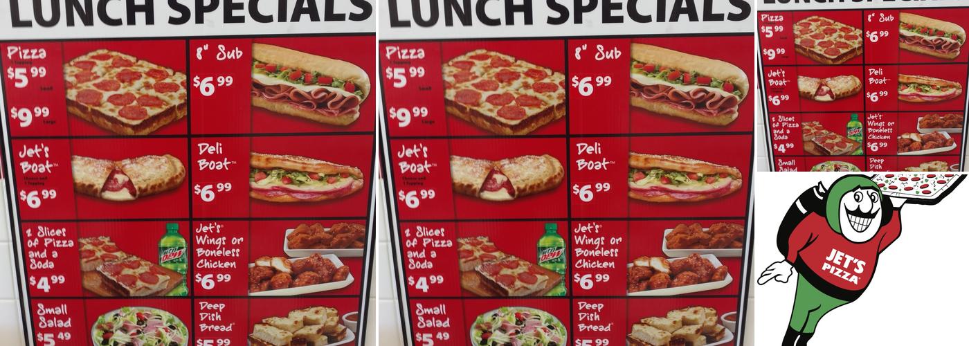 Jet's Pizza Menu