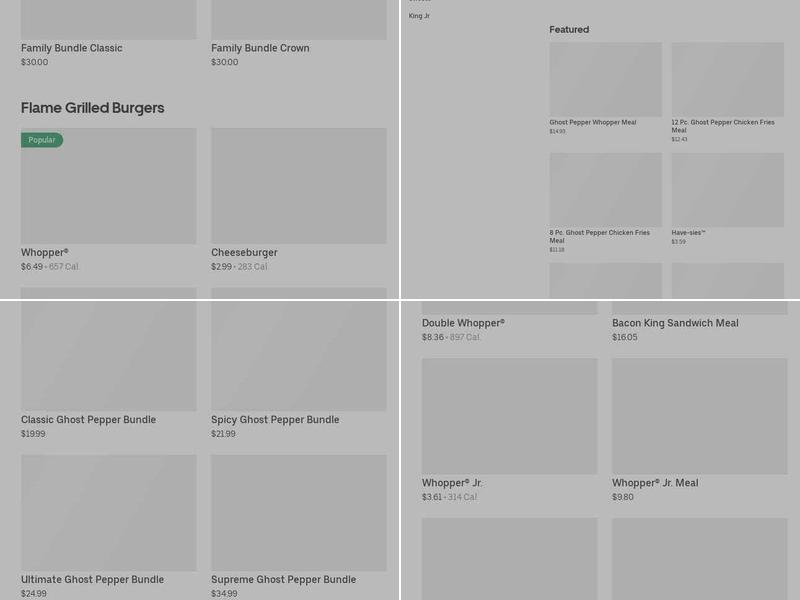 Burger King Menu